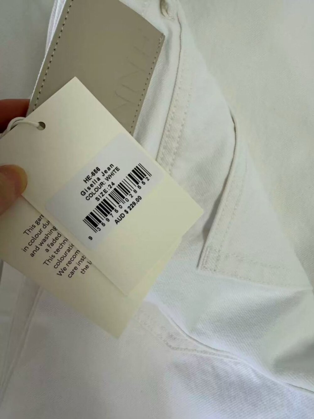 NWT HENNE Gisella Jean 23/24/25/26 White Clean Fit Quiet Lux - Picture 5 of 12